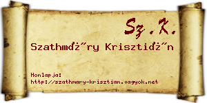 Szathmáry Krisztián névjegykártya