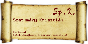 Szathmáry Krisztián névjegykártya