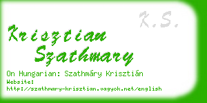 krisztian szathmary business card